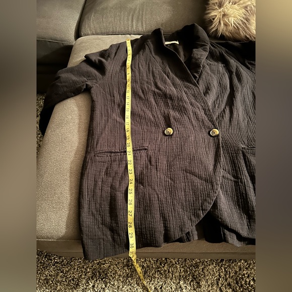 Free People EUC Oversized Rowan Blazer Black - Picture 11 of 12